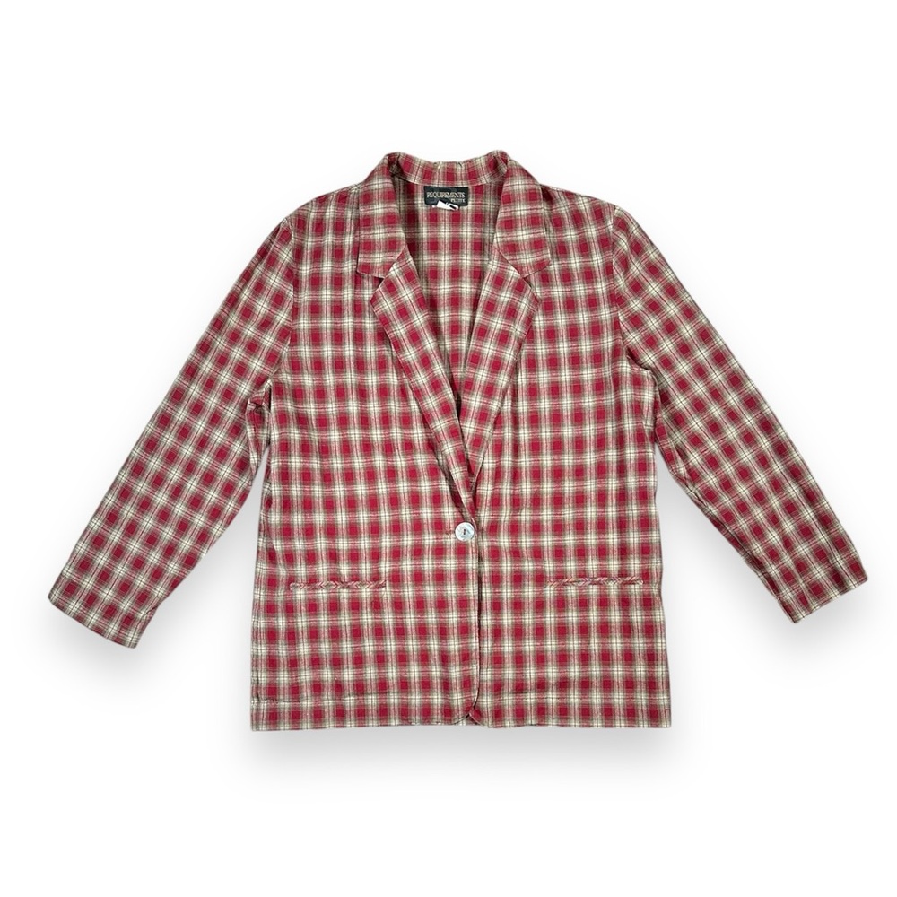 80’s Requirements Red Plaid Blazer